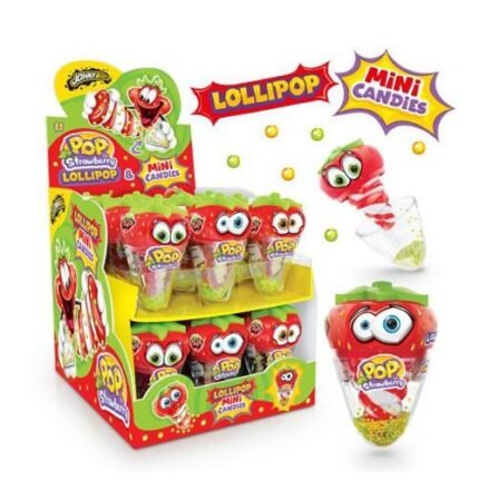 Johny Bee Strawberry Pop Display 27gr. 24τεμ.