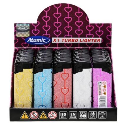 Atomic Αναπτήρας Turbo Sparkling Hearts 25τεμ.