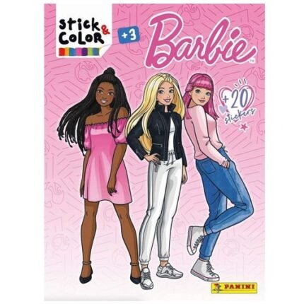 Panini Stick & Color Barbie Coloring Book 22 x 30cm. 16 Pages + 20 Stickers