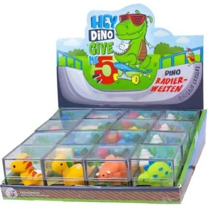 Trendhaus Hey Dino Radierweltem Rubbers 4x4cm.