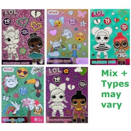 Colouring Book A4 Assorted (L.O.L. + Emoji) 21x29cm.