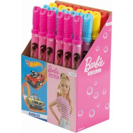Παιχ.Σαπουνόφουσκες Wand Hot Wheels & Barbie 120ml. 24τεμ.