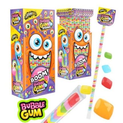 Johny Bee Bubble Gum Straws 12gr. 90τεμ.