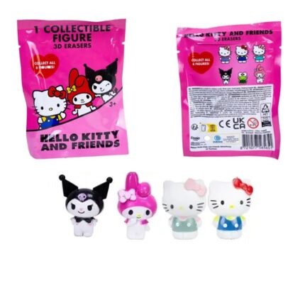 Hello Kitty and Friends 3d Erasers in Blindbag 9x12cm.