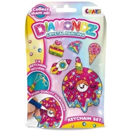 Craze Diamondz Crystal Painting Keychain Set 12.5 x 19cm.