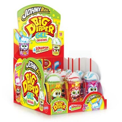 Johny Bee Big Dipper Lollipop + Gel 50gr. 12τεμ.