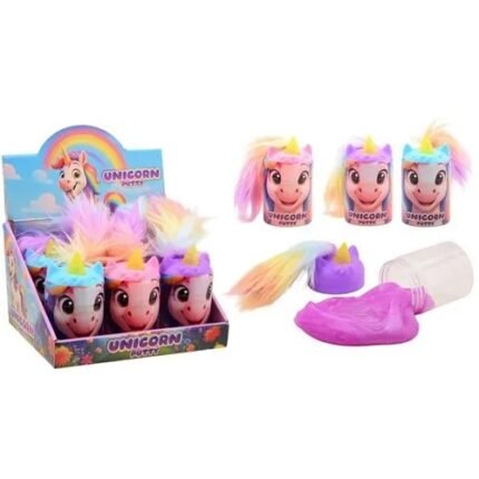 Crazy Fluffy Hair Unicorn Putty 6x6x11.5cm.