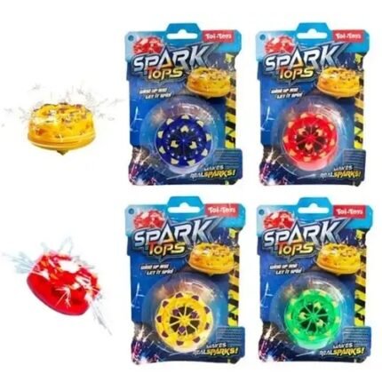 Fun Spinning Top Sparks with Flint 4x5x5cm.