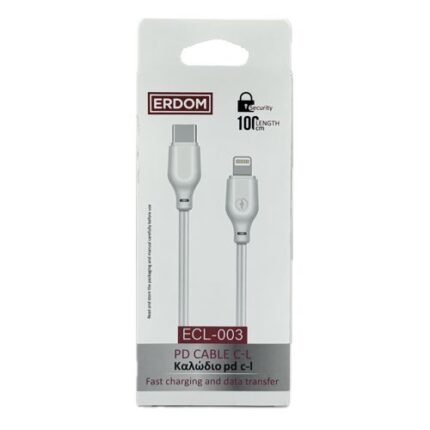 Erdom ECL-003 Καλώδιο Φόρτισης Type C - Lightning